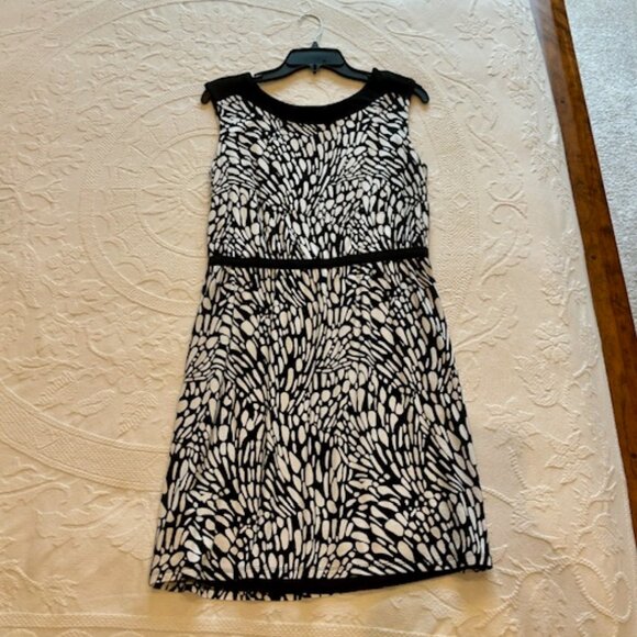 Loft casual dress, size M black with white spots - Picture 1 of 2